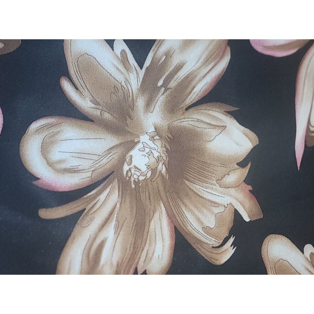 Entro Women's Black/Brown Floral Print Mini Dress Size Large Embroidered - Picture 5 of 16